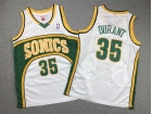 Youth Seattle SuperSonics #35 Kevin Durant White Throwback Jersey