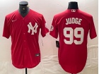 New York Yankees #99 Aaron Judge Red Fashion Baseball Jersey