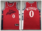 Los Angeles Clippers #0 Russell Westbrook Red 2024 Jersey