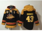 Vancouver Canucks #43 Quinn Hughes Black Hoodie