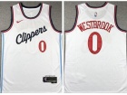 Los Angeles Clippers #0 Russell Westbrook White 2024  Jersey