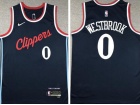 Los Angeles Clippers #0 Russell Westbrook Navy Blue 2024  Jersey