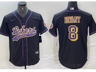 Los Angeles Lakers #8 Kobe Bryant Black Baseball Jersey