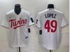 Minnesota Twins #49 Pablo López White Cool Base Jersey