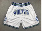 Minnesota Timberwolves White Classic Throwback Short