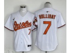 Baltimore Orioles #7 Jackson Holliday White Cool Base Jersey