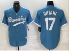 Los Angeles Dodgers #17 Shohei Ohtani Light Blue Alternate Cooperstown Collection Jersey