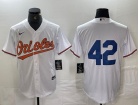 Baltimore Orioles #42 White Cool Base Jersey