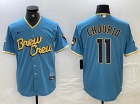 Milwaukee Brewers #11 Jackson Chourio Baby Blue City Connect Jersey