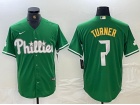 Philadelphia Phillies #7 Trea Turner Green Fashion Cool Base Jersey