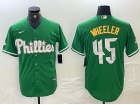 Philadelphia Phillies #45 Zack Wheeler Green Fashion Cool Base Jersey