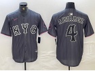 New York Mets #4 Francisco Alvarez Black 2024 City Connect Jerseys