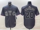 New York Mets #20 Pete Alonso Black 2024 City Connect Jerseys