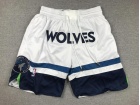 Minnesota Timberwolves White Throwback Short