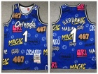 Orlando Magic #1 Penny Hardaway Blue Graffiti Jersey