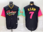 San Diego Padres #7 Ha-Seong Kim Black City Cool Base Jersey