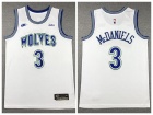 Minnesota Timberwolves #3 Jaden McDaniels White Classic Jersey