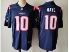 New England Patriots #10 Drake Maye Blue Limited Jersey