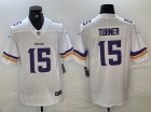 Minnesota Vikings #15 Dallas Turner White Limited Jersey