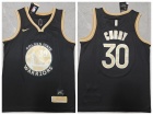 Golden State Warriors #30 Stephen Curry 2024 Black Golden Jersey