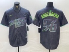 Tampa Bay Rays #56 Randy Arozarena Charcoal 2024 City Connect Jersey