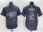 Tampa Bay Rays #2 Yandy Díaz Charcoal 2024 City Connect Jersey