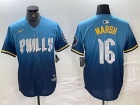 Philadelphia Phillies #16 Brandon Marsh Blue 2024 City Cool Base Jersey