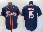 Chicago Bears #15 Rome Odunze Blue Baseball Jersey