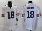 Chicago Bears #18 Caleb Williams White 100th Jersey