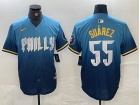 Philadelphia Phillies #55 Ranger Suárez Blue 2024 City Cool Base Jersey