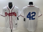 Atlanta Braves #42 White Jersey