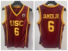 USC Trojans #6 Bronny James Red Baksetball Jersey