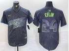 Nike Tampa Bay Rays #24 Zach Eflin Charcoal 2024 City Connect Jersey