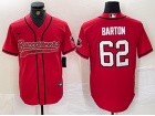 Tampa Bay Buccaneers #62 Graham Barton Red Baseball Jersey