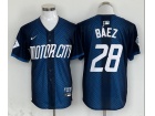 Detroit Tigers #28 Javier Baez Blue 2024 City Connect Jersey