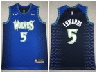 Minnesota Timberwolves #5 Anthony Edwards Blue 2021-2022 City Jersey