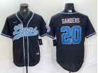 Detroit Lions #20 Barry Sanders Black F.U.S.E. Baseball Jersey