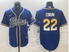 Los Angeles Chargers #22 Blake Corum Blue Baseball Jersey