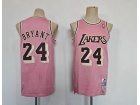 Los Angeles Lakers #24 Kobe Bryant Pink Jersey