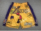 Los Angeles Lakers Yellow Graffiti Short