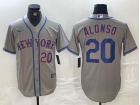 New York Mets #20 Pete Alonso Grey Limited Player Jersey