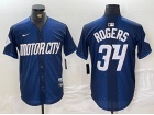 Detroit Tigers #34 Jake Rogers Blue 2024 City Connect Jersey