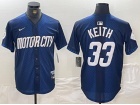 Detroit Tigers #33 Colt Keith Blue 2024 City Connect Jersey