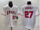 Los Angeles Angels #27 Mike Trout White Limited Player Jersey