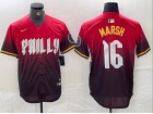 Philadelphia Phillies #16 Brandon Marsh Red City Cool Base Jersey