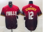 Philadelphia Phillies #12 Kyle Schwarber Red City Cool Base Jersey