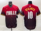 Philadelphia Phillies #10 J.T. Realmuto Red City Cool Base Jersey