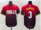 Philadelphia Phillies #3 Bryce Harper Red City Cool Base Jersey