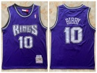 Sacramento Kings #10 Mike Bibby Purple Throwback Jersey