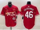 St. Louis Cardinals #46 Paul Goldschmidt Red 2024 City Connect Limited Player Jersey